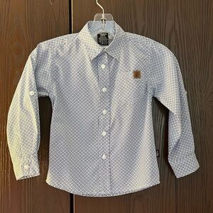 American Hawk boy’s long sleeved button down shirt. Size 5